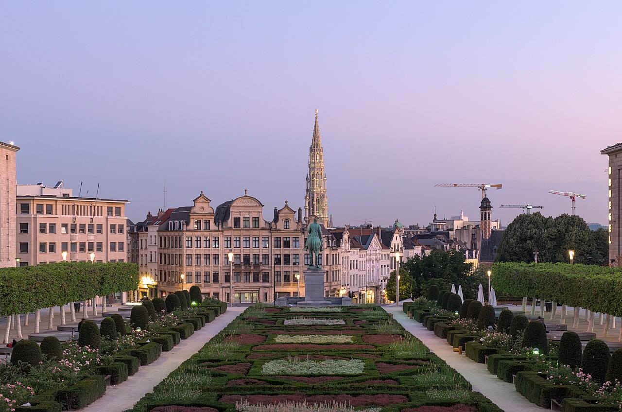 Kunstberg in Brussel in het ochtendlicht